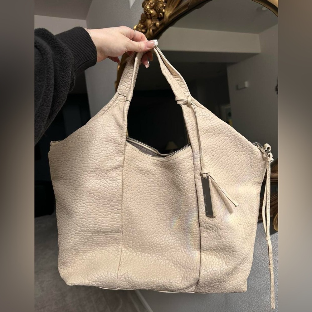 Vince Camuto Cream Textured Tote